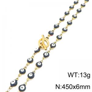 SS Gold-Plating Necklace - KN302519-Z