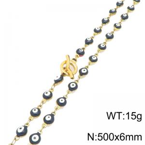 SS Gold-Plating Necklace - KN302520-Z