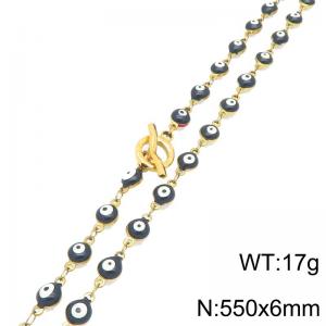 SS Gold-Plating Necklace - KN302521-Z