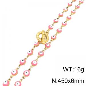 SS Gold-Plating Necklace - KN302522-Z