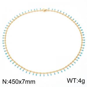 SS Gold-Plating Necklace - KN302698-Z