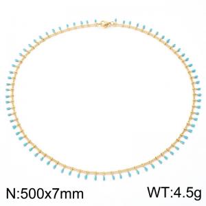 SS Gold-Plating Necklace - KN302699-Z