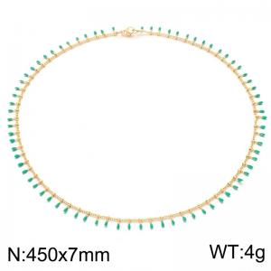 SS Gold-Plating Necklace - KN302705-Z