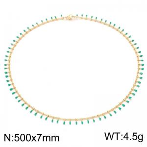 SS Gold-Plating Necklace - KN302706-Z