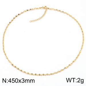 SS Gold-Plating Necklace - KN302725-Z