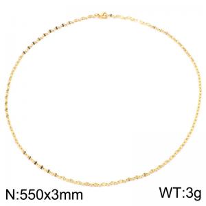 SS Gold-Plating Necklace - KN302741-Z