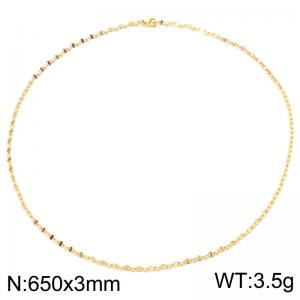 SS Gold-Plating Necklace - KN302743-Z