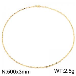 SS Gold-Plating Necklace - KN302754-Z