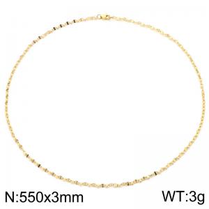 SS Gold-Plating Necklace - KN302755-Z
