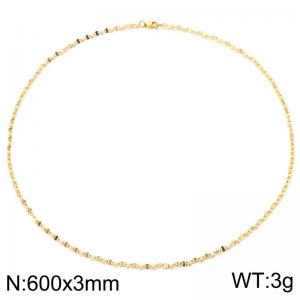SS Gold-Plating Necklace - KN302756-Z