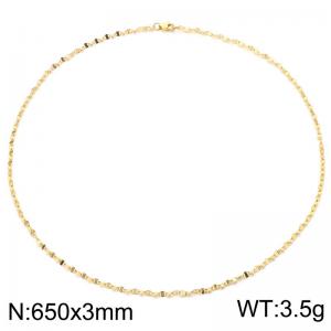 SS Gold-Plating Necklace - KN302757-Z