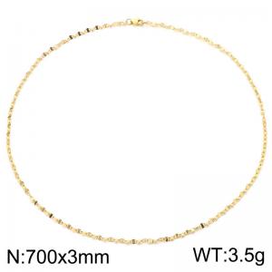 SS Gold-Plating Necklace - KN302758-Z