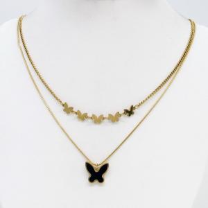 SS Gold-Plating Necklace - KN302806-CM