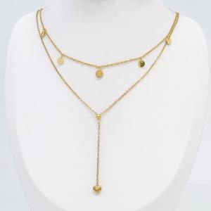 SS Gold-Plating Necklace - KN302813-CM