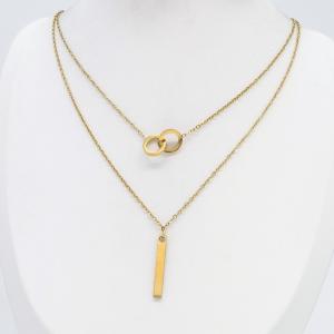 SS Gold-Plating Necklace - KN302815-CM
