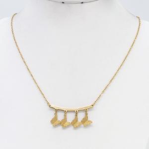 SS Gold-Plating Necklace - KN302819-CM