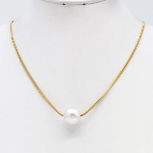SS Gold-Plating Necklace - KN302824-CM