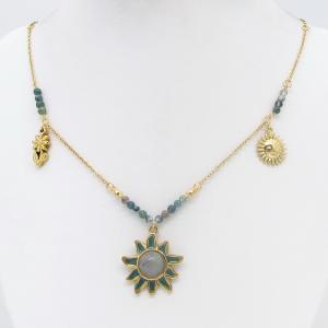 SS Gold-Plating Necklace - KN302827-HM
