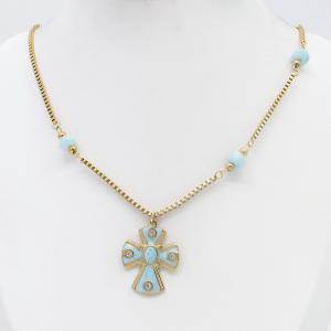 SS Gold-Plating Necklace - KN302828-HM