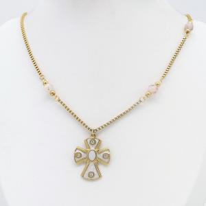 SS Gold-Plating Necklace - KN302829-HM