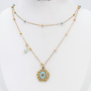SS Gold-Plating Necklace - KN302832-HM