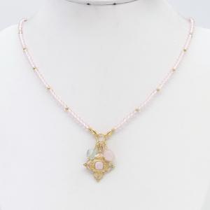 SS Gold-Plating Necklace - KN302838-HM