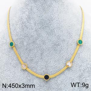SS Gold-Plating Necklace - KN302871-SS