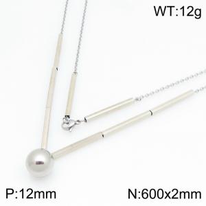 Stainless Steel Necklace - KN302874-SS