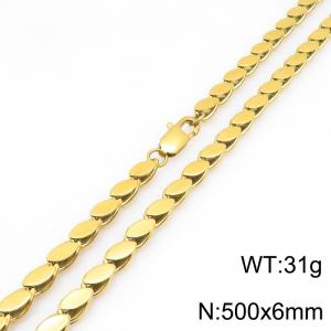 SS Gold-Plating Necklace - KN303057-Z