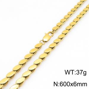 SS Gold-Plating Necklace - KN303059-Z