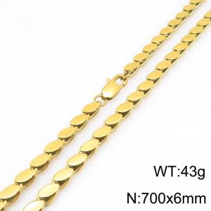 SS Gold-Plating Necklace - KN303061-Z