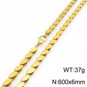 SS Gold-Plating Necklace - KN303073-Z