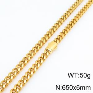 SS Gold-Plating Necklace - KN303153-ZLY