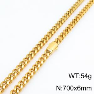 SS Gold-Plating Necklace - KN303154-ZLY