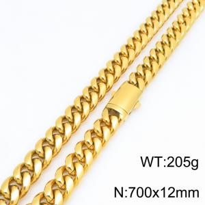 SS Gold-Plating Necklace - KN303217-ZLY