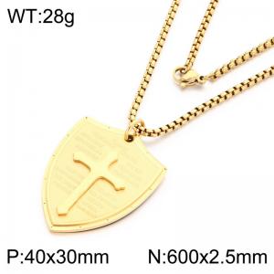 SS Gold-Plating Necklace - KN303308-KL