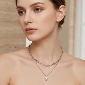 Stainless Steel Necklace - KN303458-Z