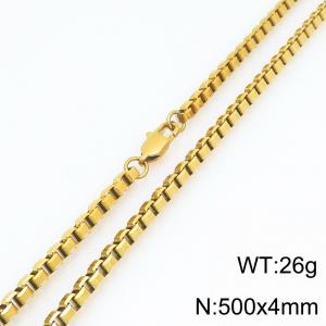 SS Gold-Plating Necklace - KN303515-Z