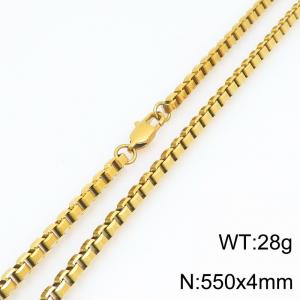 SS Gold-Plating Necklace - KN303516-Z