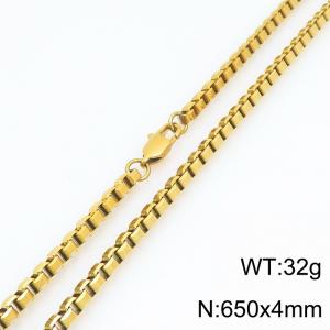 SS Gold-Plating Necklace - KN303518-Z