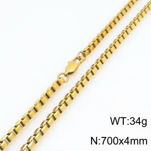 SS Gold-Plating Necklace - KN303519-Z