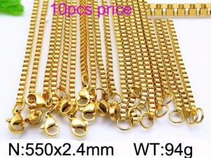 Staineless Steel Small Gold-plating Chain - KN30352-Z