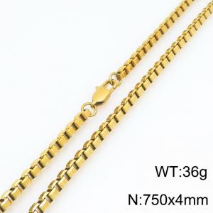 SS Gold-Plating Necklace - KN303520-Z