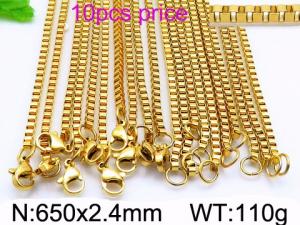 Staineless Steel Small Gold-plating Chain - KN30353-Z