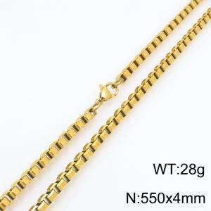 SS Gold-Plating Necklace - KN303530-Z