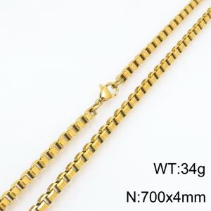 SS Gold-Plating Necklace - KN303533-Z