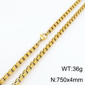 SS Gold-Plating Necklace - KN303534-Z