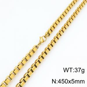 SS Gold-Plating Necklace - KN303562-Z