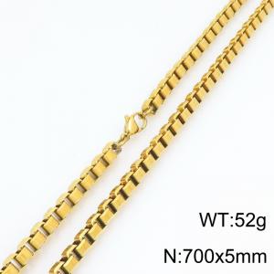 SS Gold-Plating Necklace - KN303567-Z