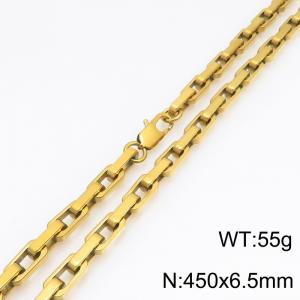 SS Gold-Plating Necklace - KN303599-Z